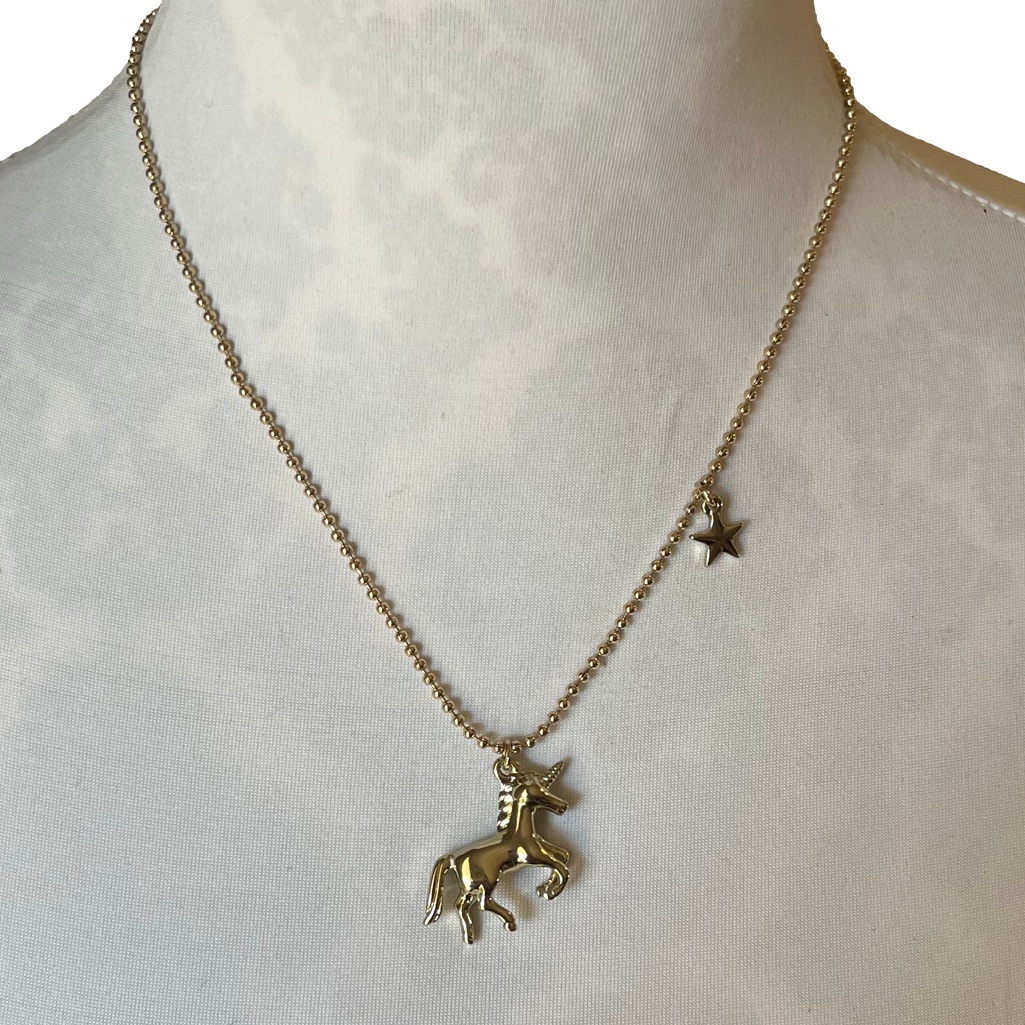Crewcuts Gold-Tone Unicorn Pendant Necklace